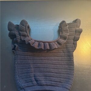 H&M black crochet top